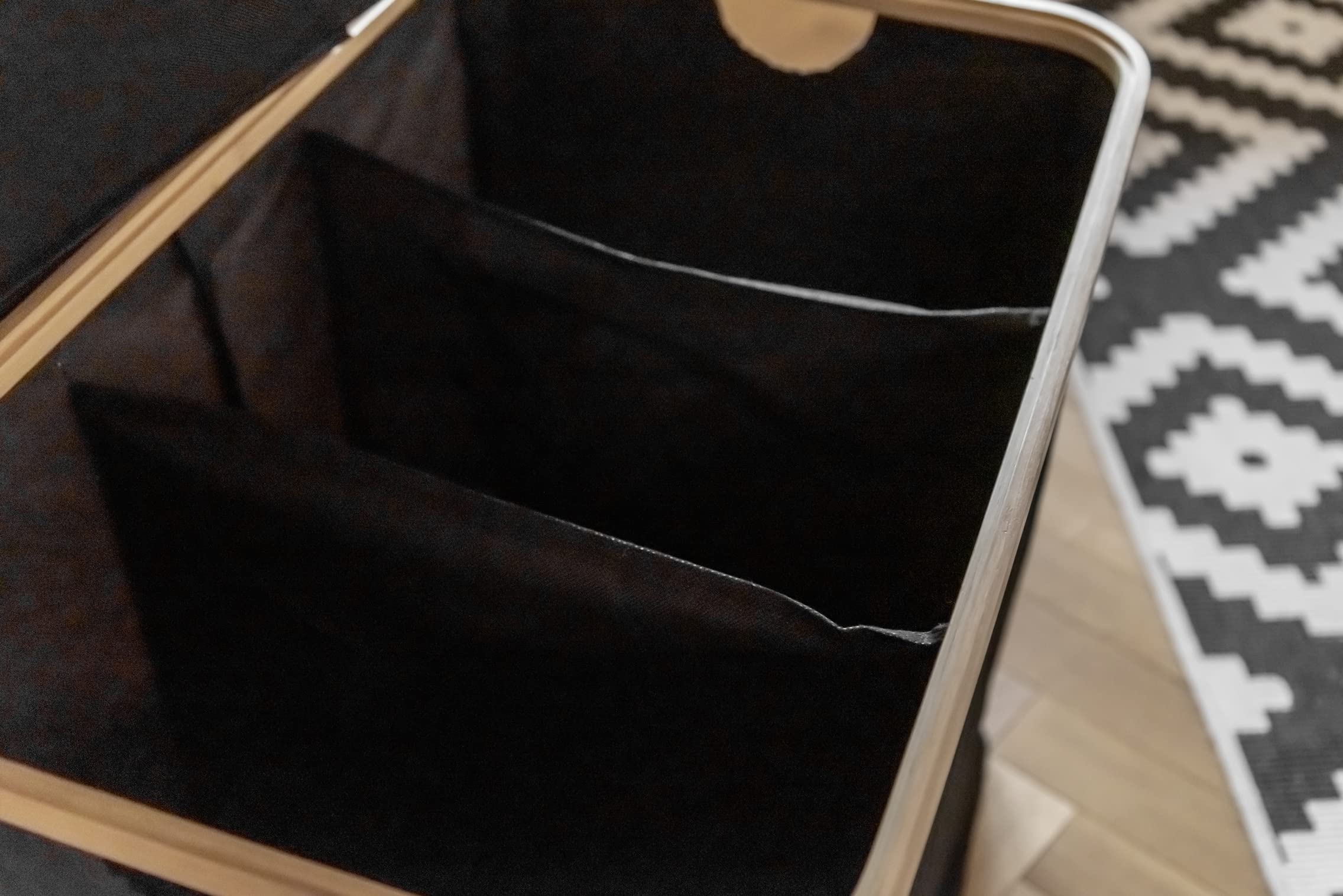 Wenko Ecori Trio cesto portabiancheria naturale 57x50x37