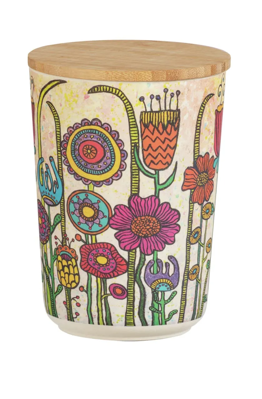 Wenko Flowers barattolo ermetico 0,7 L coperchio bambù