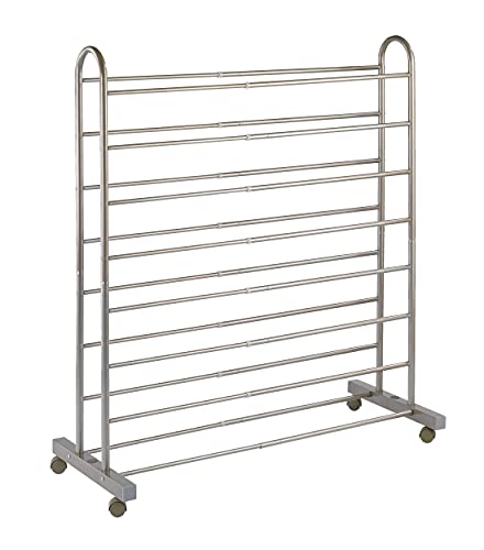 Wenko Giant Scarpiera 4 Ruote Estensibile Metallo Marrone 42 Paia