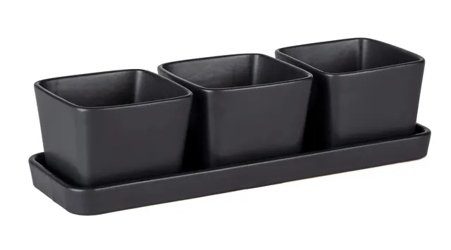 Wenko Black Outdoor Kitchen set ciotole snack 4 pezzi nero
