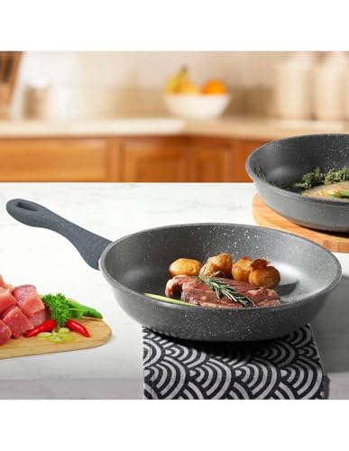 Cecaro Group Set 3 Padelle 20/24/28 cm Antiaderenti con Coperchi