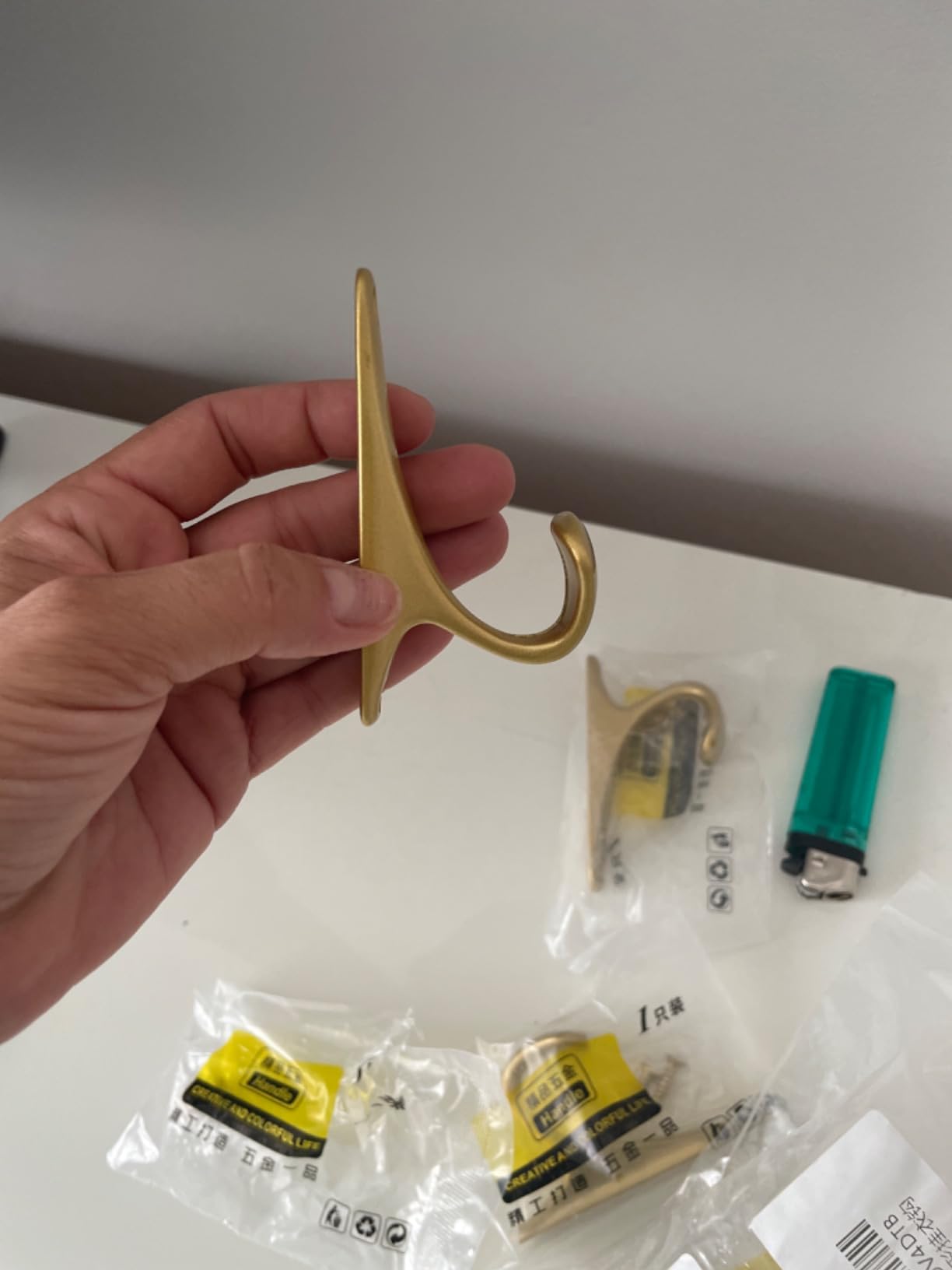 Lxoraziy ganci appendiabiti metallo oro 8 pezzi con viti