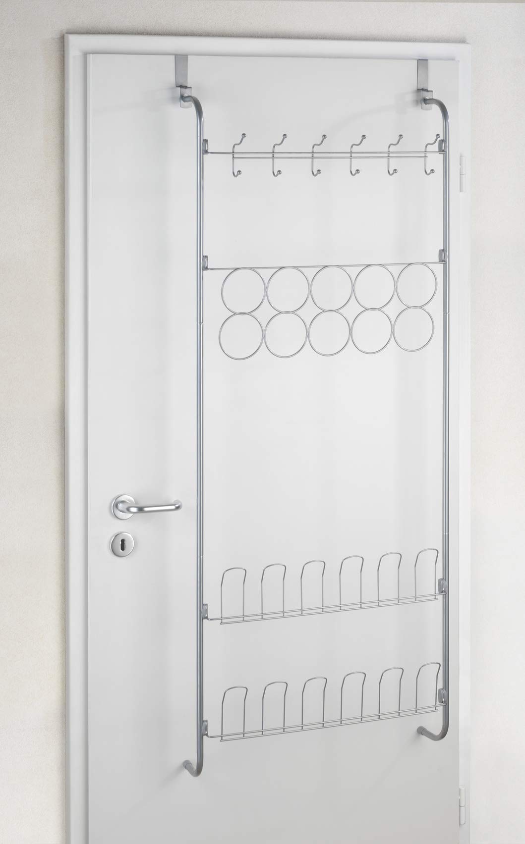 Wenko scaffale appendiporta organizer argento 59x150 cm