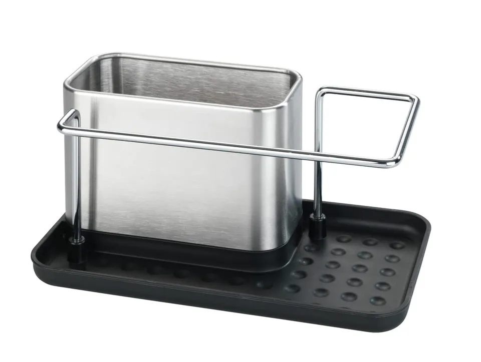 Wenko Orio organizzatore lavello acciaio nero 21x12