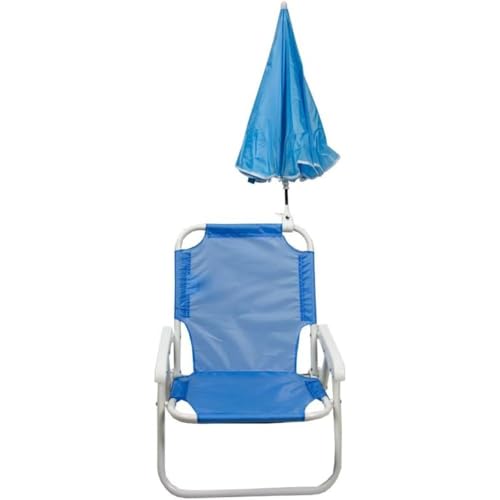 Cecaro Group Spiaggina con Ombrello Sedia Pieghevole Verde 47x37 cm