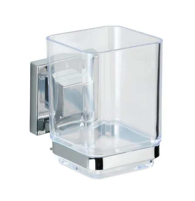 Wenko Vacuum-Loc Quadro bicchiere acciaio 7,5x10x10