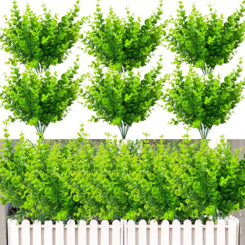 Lxoraziy Eucalipto artificiale 12 pezzi 35 cm resistente UV
