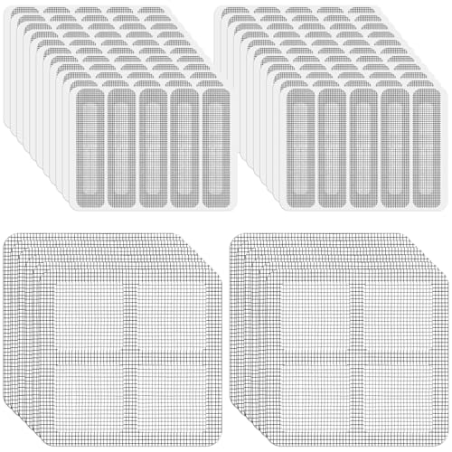 Quelcc Kit Riparazione Zanzariere toppe adesive 110 pezzi grigio