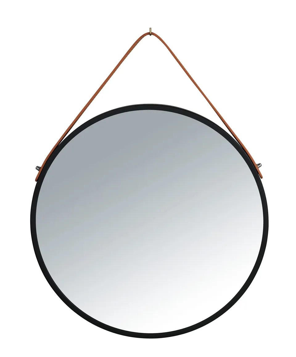 Wenko Borrone Specchio Rotondo Parete Ø 40 cm Nero