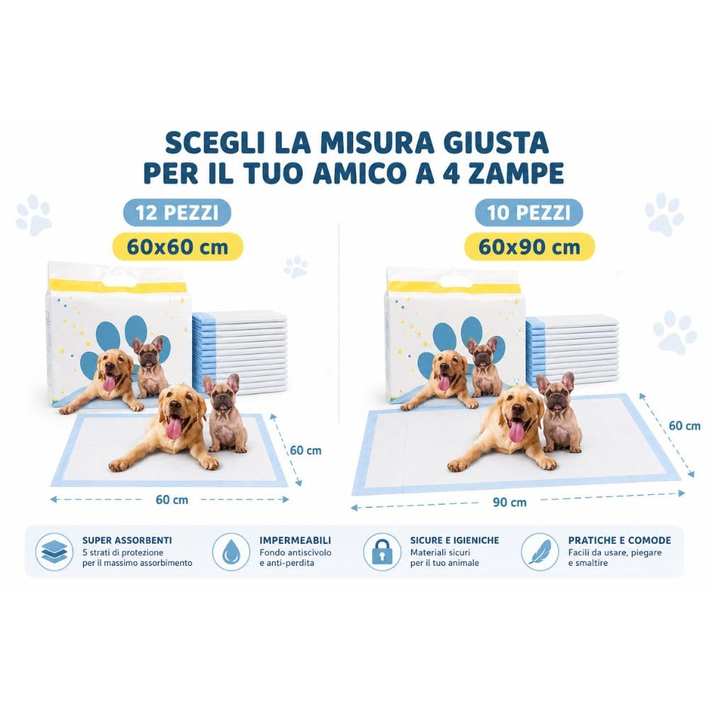 Cecaro Group Traversine Cani 60x90 cm 10 pz assorbenti