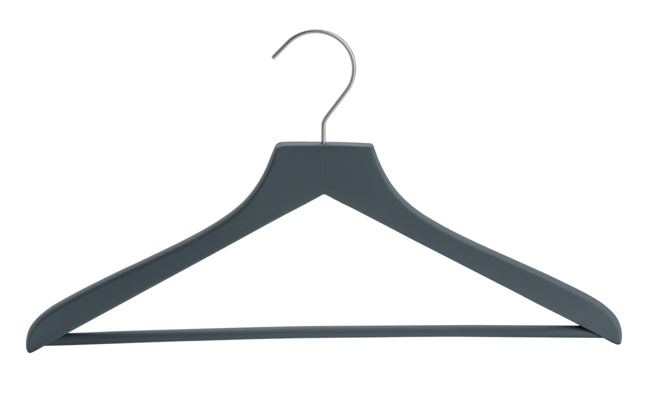 Wenko Tokio Gruccia Legno Grigio Antiscivolo 2 Pezzi Salvaspazio