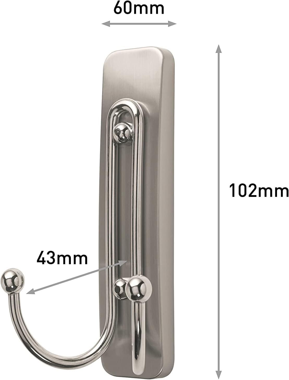 Command Ganci Doppi Grandi Nichel 1,8 kg 2 Pezzi