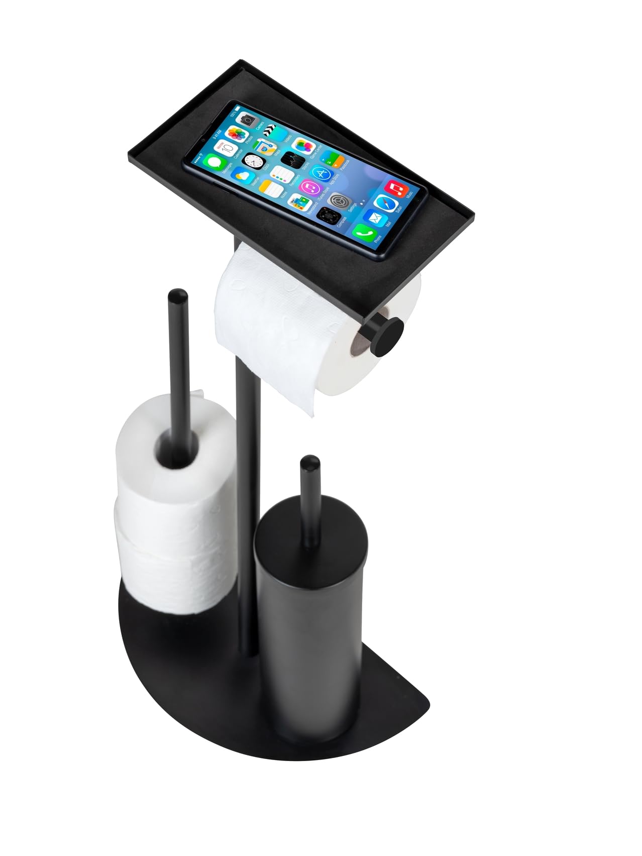 Wenko Cosenza Neo piantana WC 4 in 1 nera con ripiano