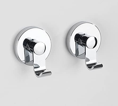 Wenko Vacuum-Loc ganci parete cromo set 2 pezzi senza forare