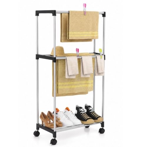 Cecaro Group Porta Asciugamani 3 Piani con Ruote 16 kg