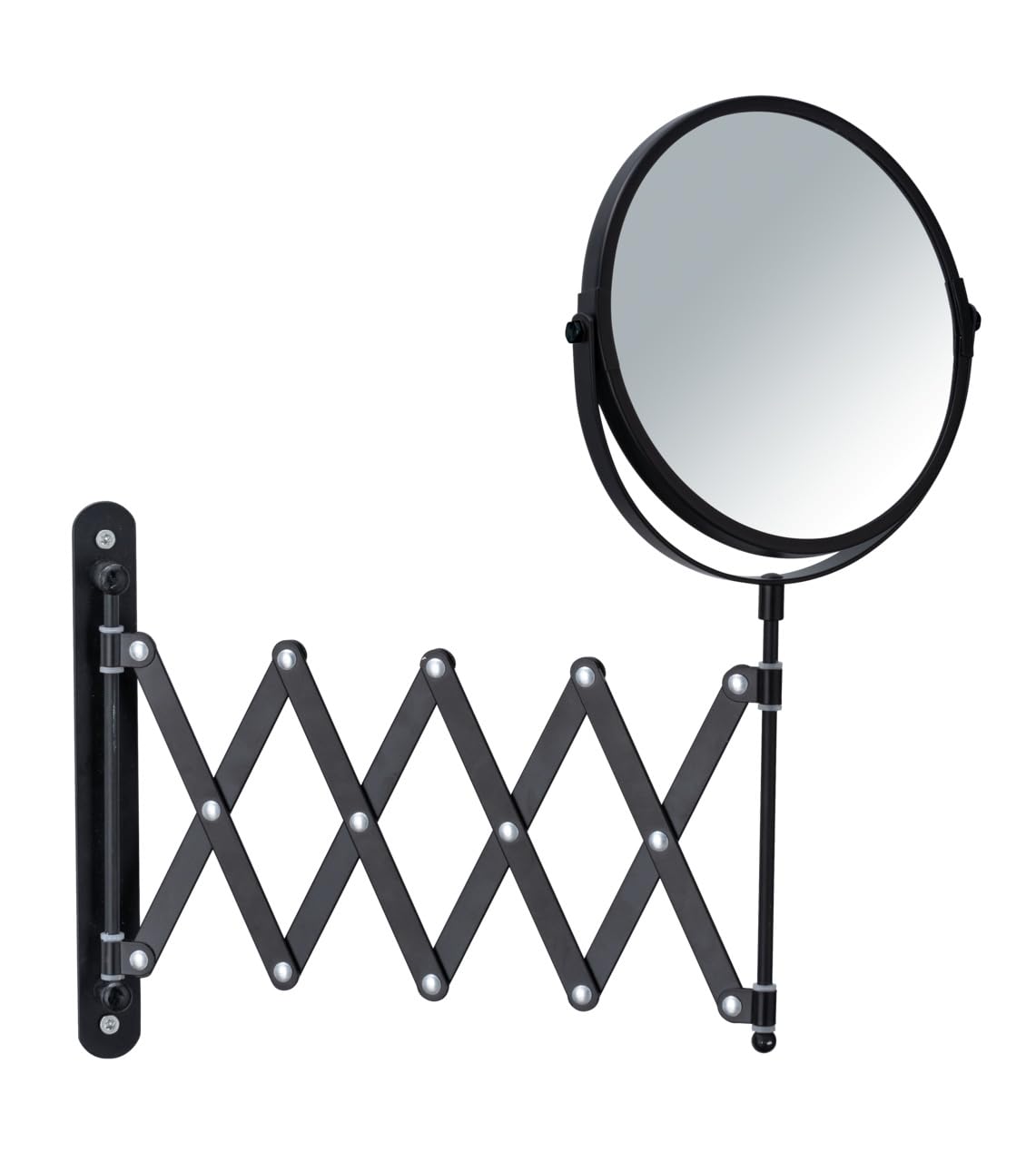 Wenko specchio cosmetico da parete 3x nero telescopico