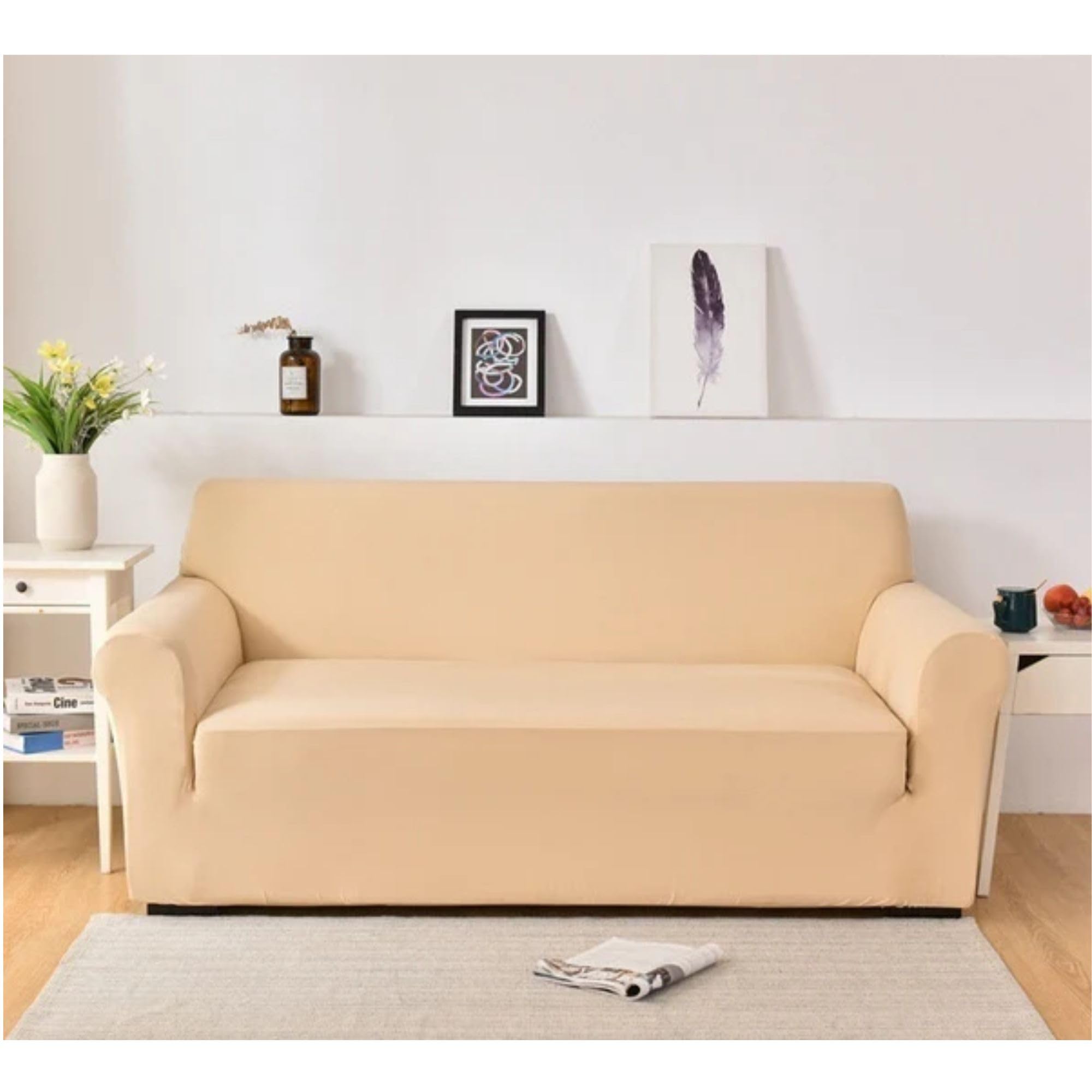 Cecaro Group Copridivano Elastico Antimacchia Grigio 3 Posti 180-220cm