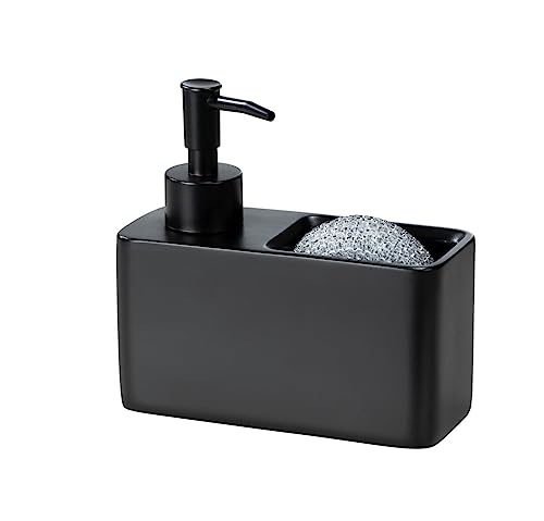 Wenko Resa dispenser detersivo 150 ml nero con spugna
