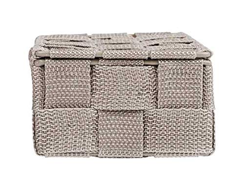 Wenko Adria Mini scatola portaoggetti grigia con coperchio