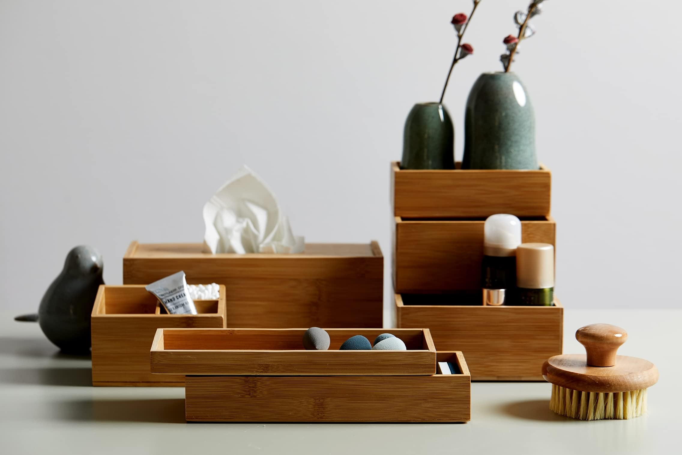 Wenko Terra organizer bambù 3 scomparti naturale