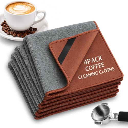 Quelcc Barista Strofinacci Microfibra 30x30 cm Set 4 Pezzi Assorbenti
