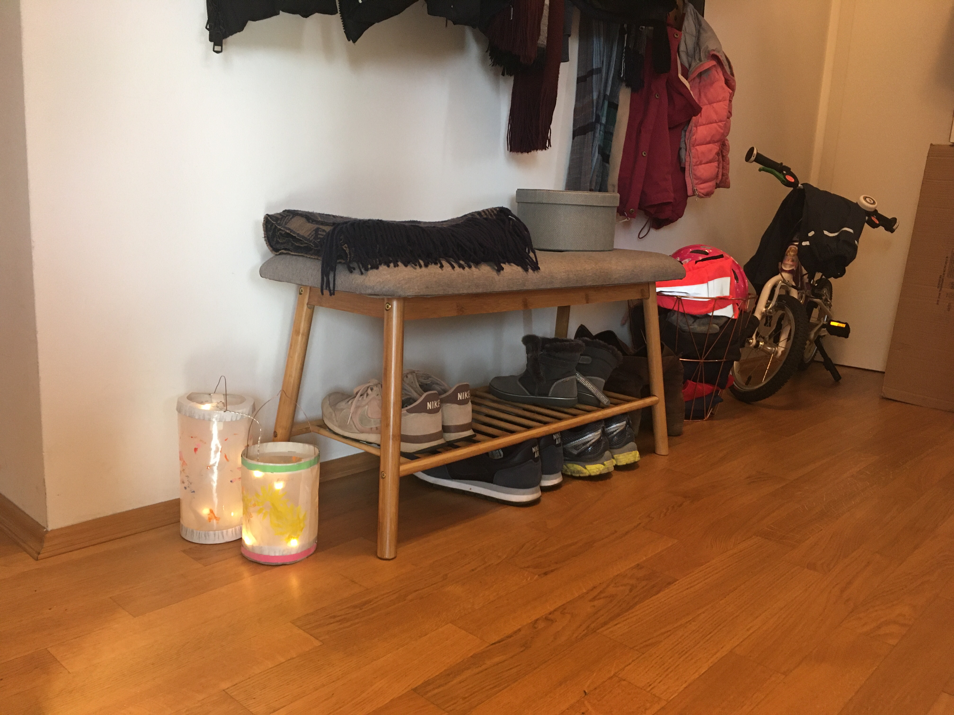 Wenko Bahari panca scarpiera bambù 90 cm con seduta