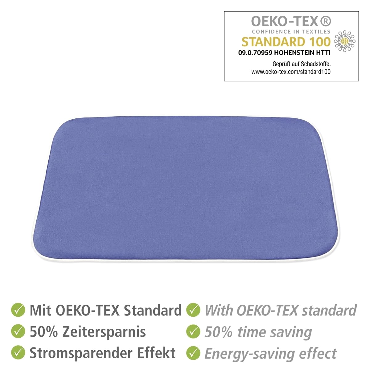 Wenko telo stiro a vapore 65x100 cm blu cotone