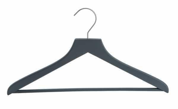 Wenko Tokio Gruccia Legno Grigio Antiscivolo 2 Pezzi Salvaspazio