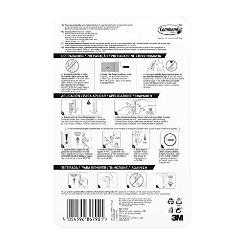 Command 17036 Gancio Adesivo Nichel Spazzolato 1,8 kg