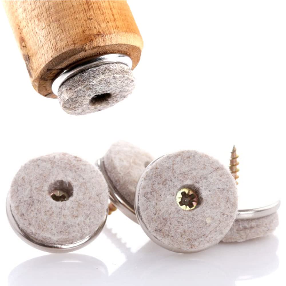Lxoraziy feltrini sedie 22 mm 40 pezzi a vite beige