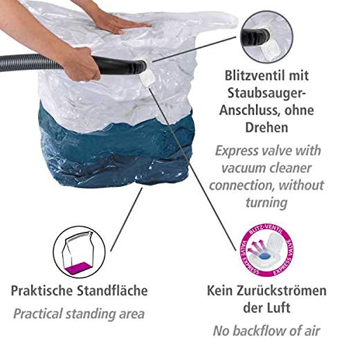 Wenko 3792766100 sacchi sottovuoto L 70x100 cm trasparenti