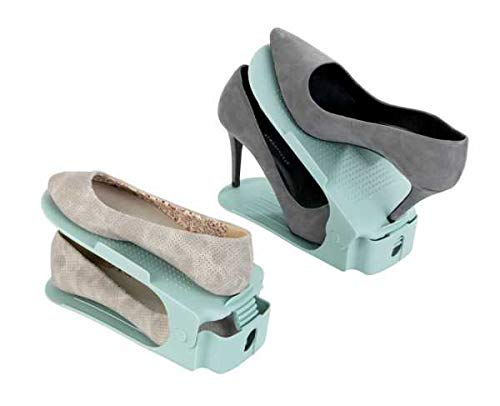 Wenko supporto scarpe salvaspazio verde pastello 8 pezzi