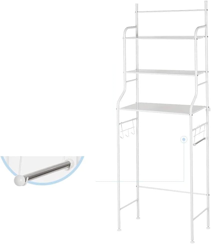 Cecaro Group Scaffale sopra Lavatrice 3 Mensole Bianco Metallo