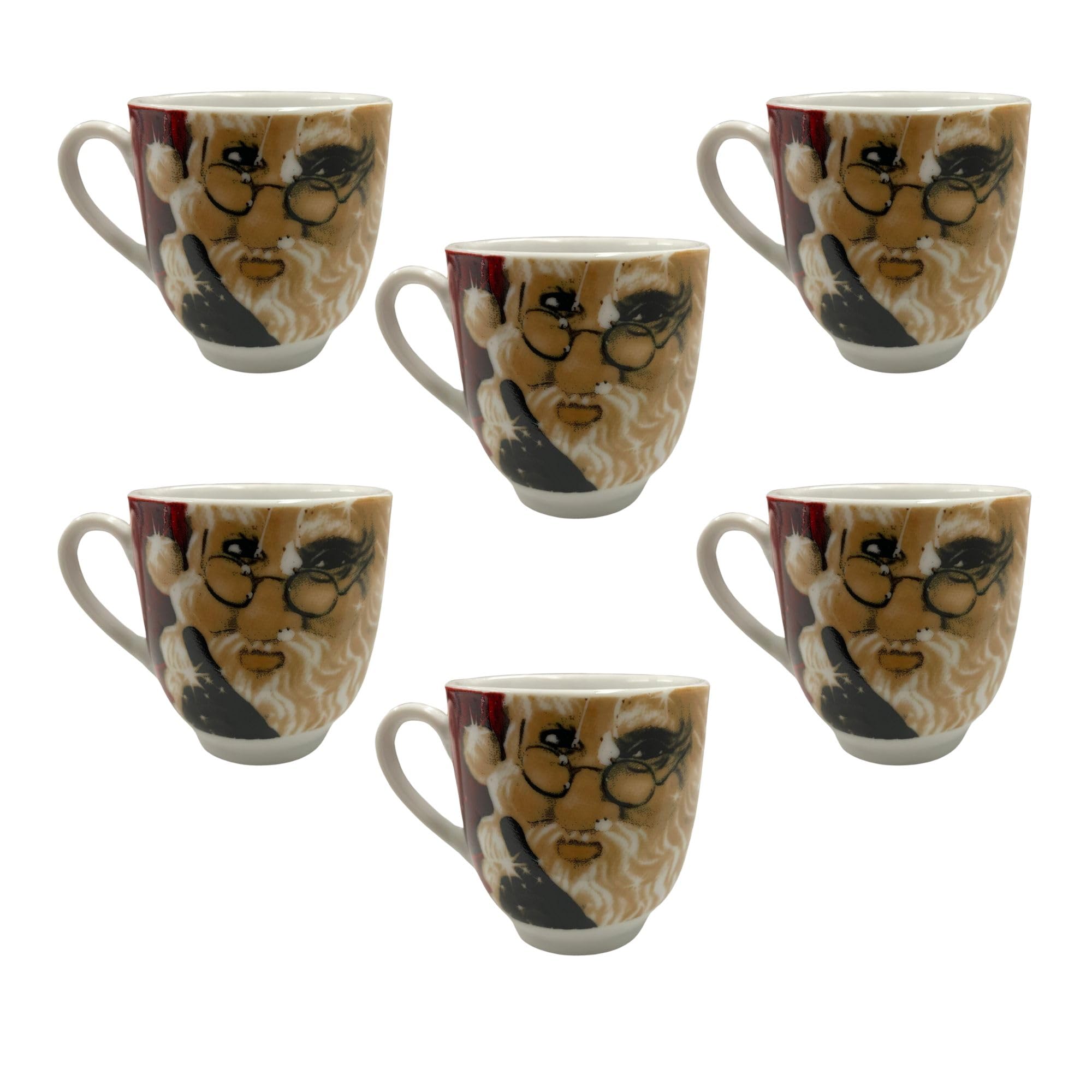 Cecaro Group Set 6 Tazzine Natalizie Ceramica Babbo Natale