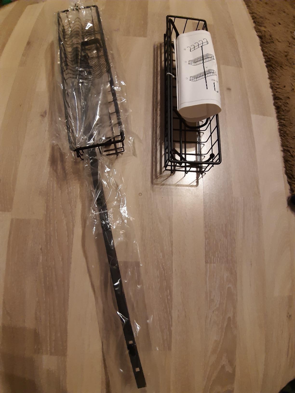 Wenko Scaffale Sopraporta 39x75 Nero Metallo 2 Cestelli
