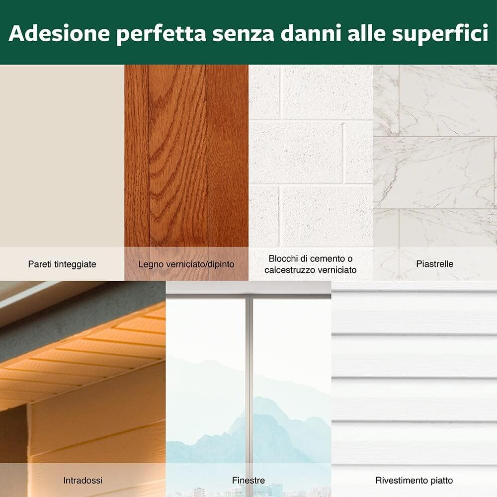 Command clip esterno ganci adesivi trasparenti 8 pezzi