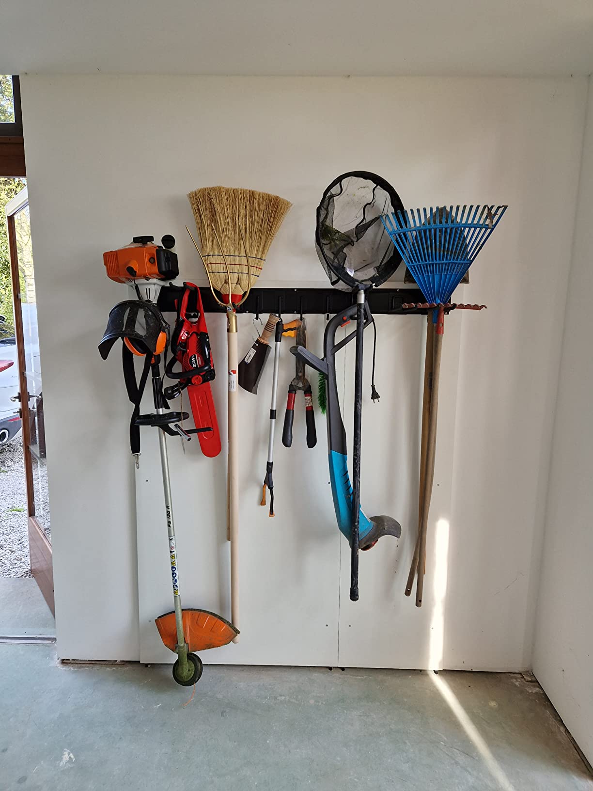 3-H porta attrezzi parete 120 cm acciaio inox 14 ganci