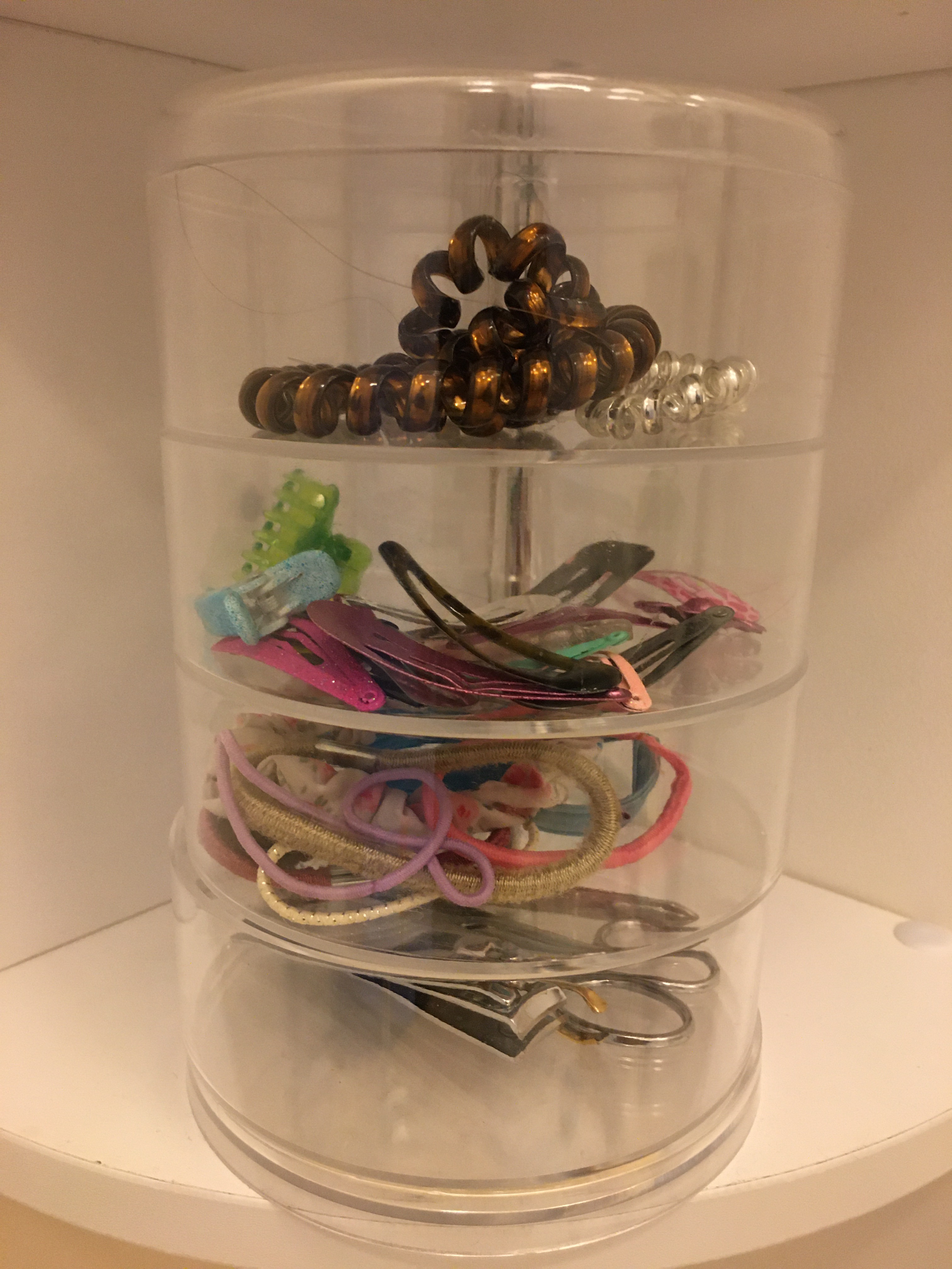 Wenko Torre organizer cosmetici trasparente