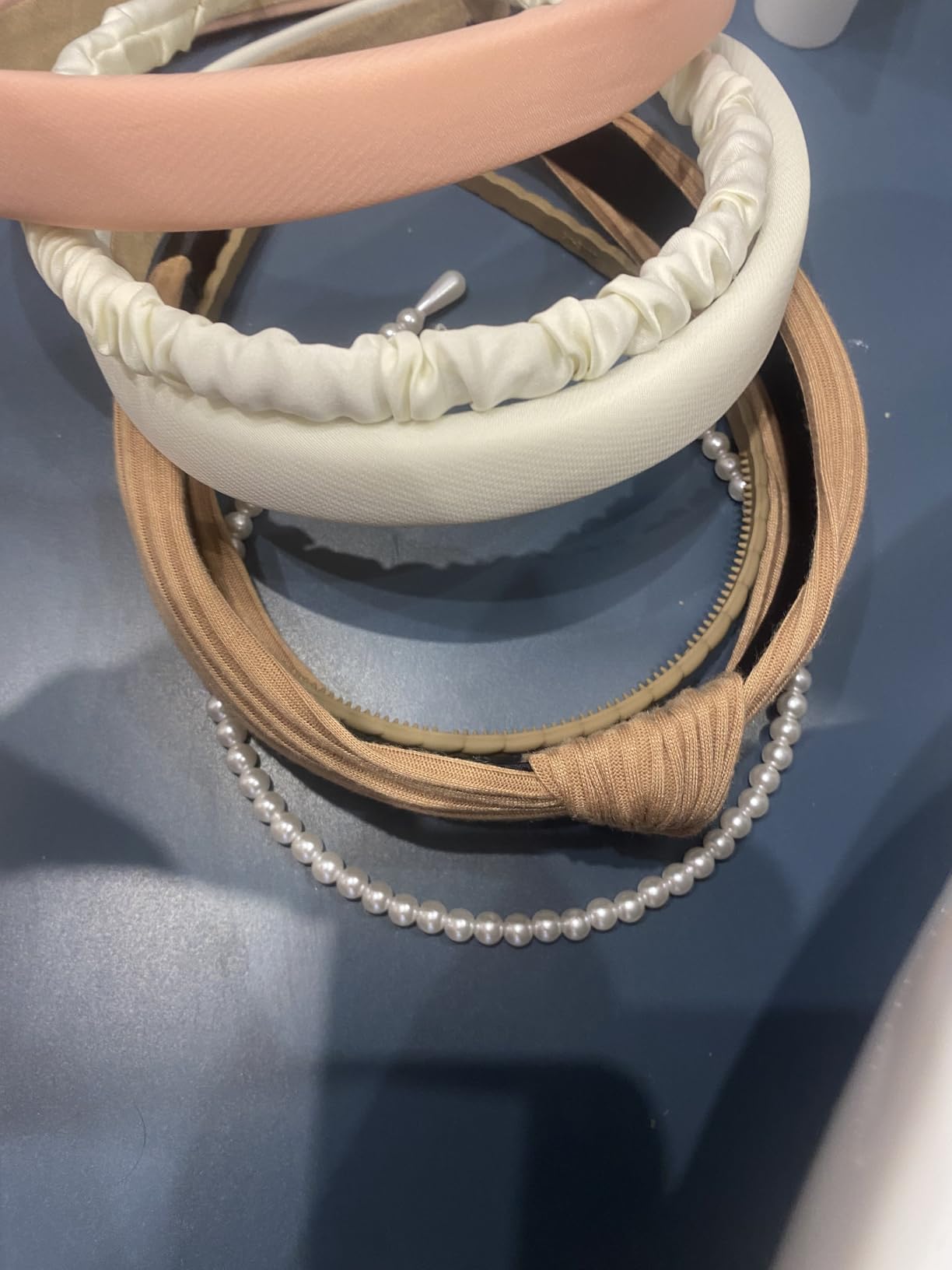 Quelcc Set 7 fasce capelli donna cerchietti con perle