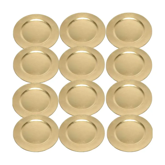 Cecaro Group Sottopiatti Decorativi Oro 33 cm 12 Pezzi