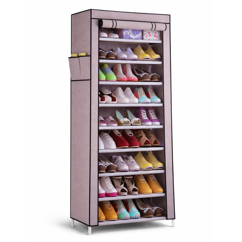 Cecaro Group Scarpiera Verticale 9 Ripiani 60x30x160 Grigio TNT