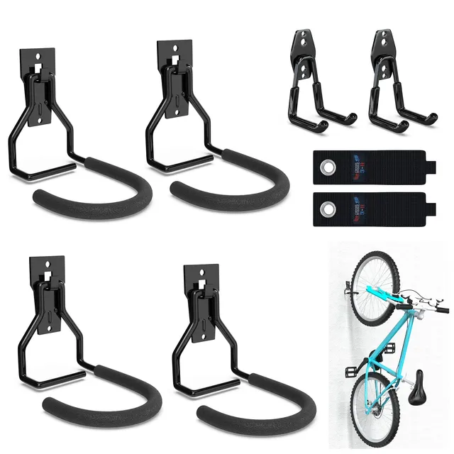 3-H gancio bici da muro acciaio 45 kg 8 pezzi