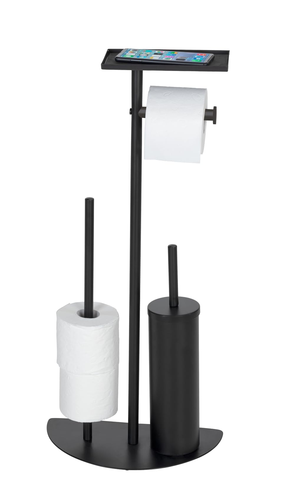 Wenko Cosenza Neo piantana WC 4 in 1 nera con ripiano
