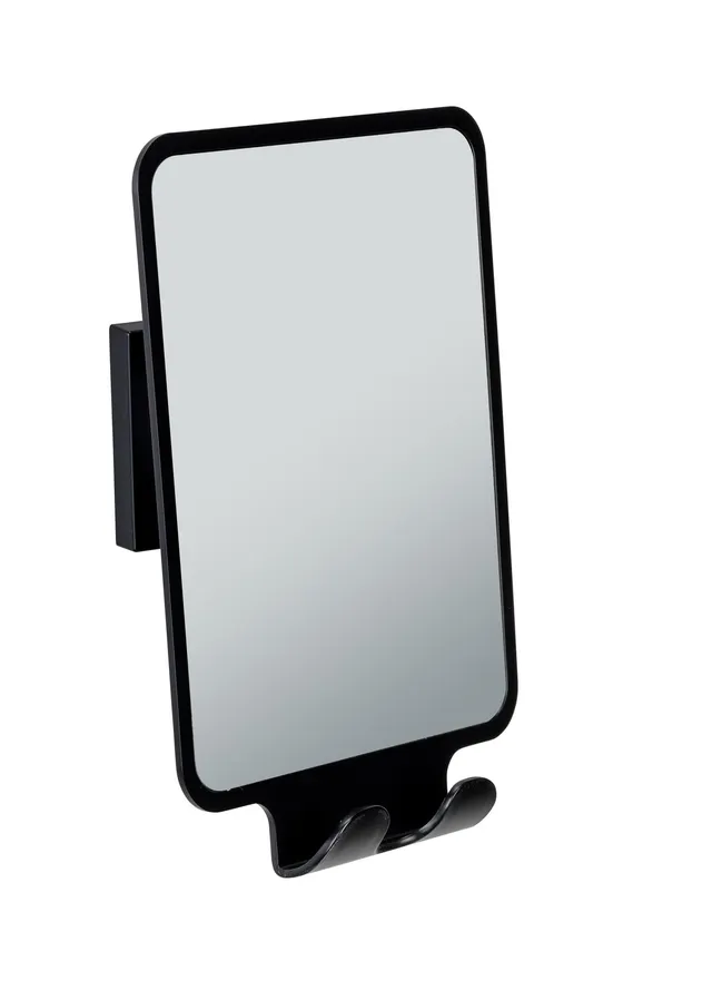 Wenko Vacuum-Loc Quadro specchio antiappannamento nero