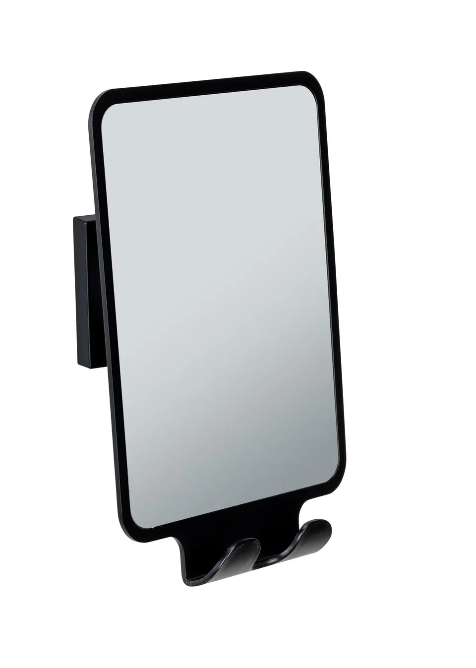 Wenko Vacuum-Loc Quadro specchio antiappannamento nero