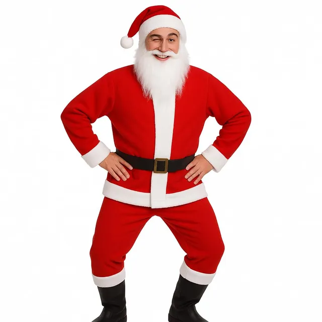 Cecaro Group Costume Babbo Natale Uomo L Rosso con Barba