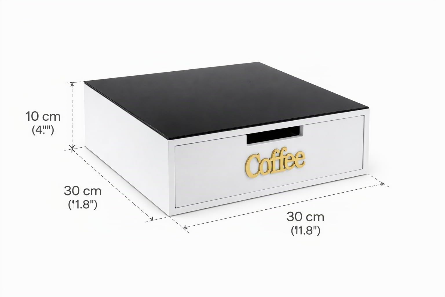 Cecaro Group Porta Capsule Bambù Vetro Nero Scritta Oro