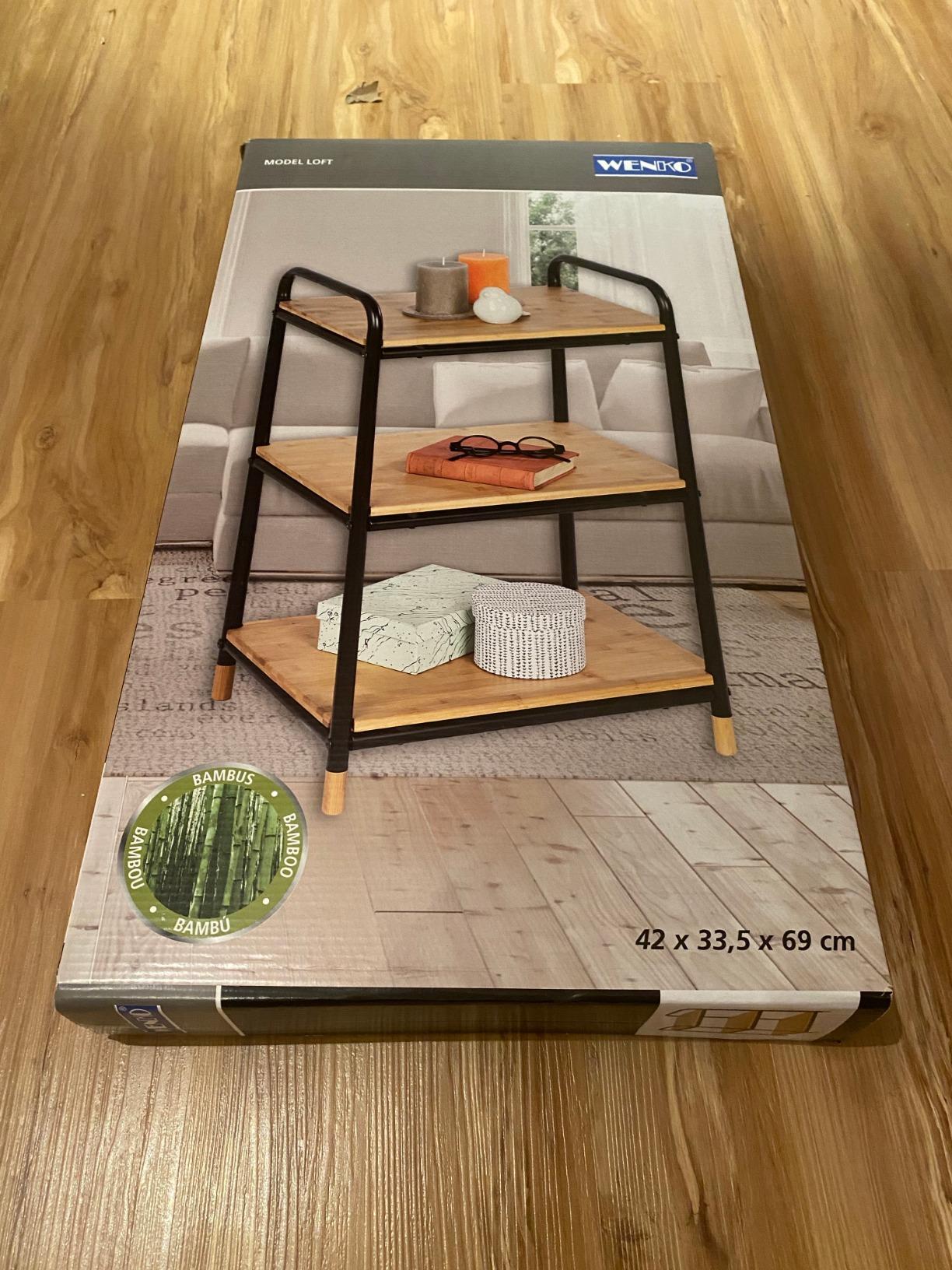 Wenko Loft Scaffale 4 Ripiani Bambù 42x94,5 cm