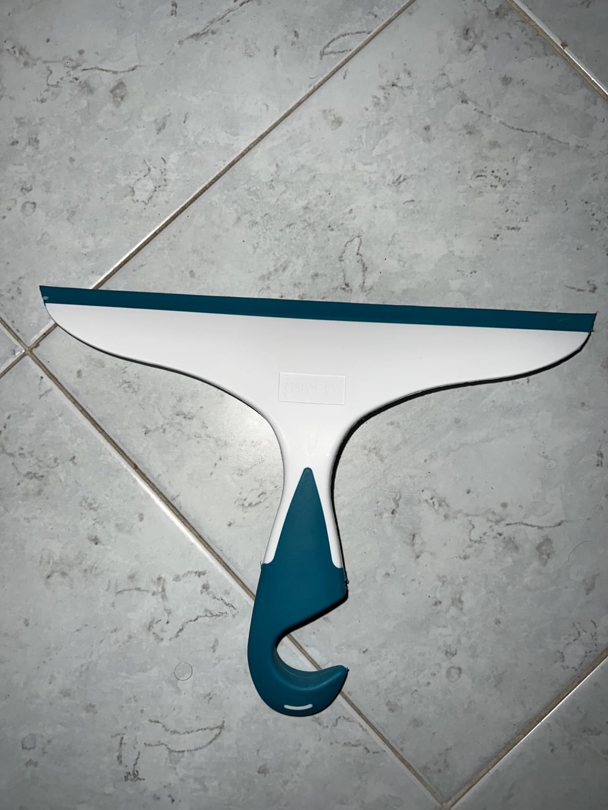 Wenko Loano Tergidoccia Vetro 23 cm Azzurro Bianco con Gancio