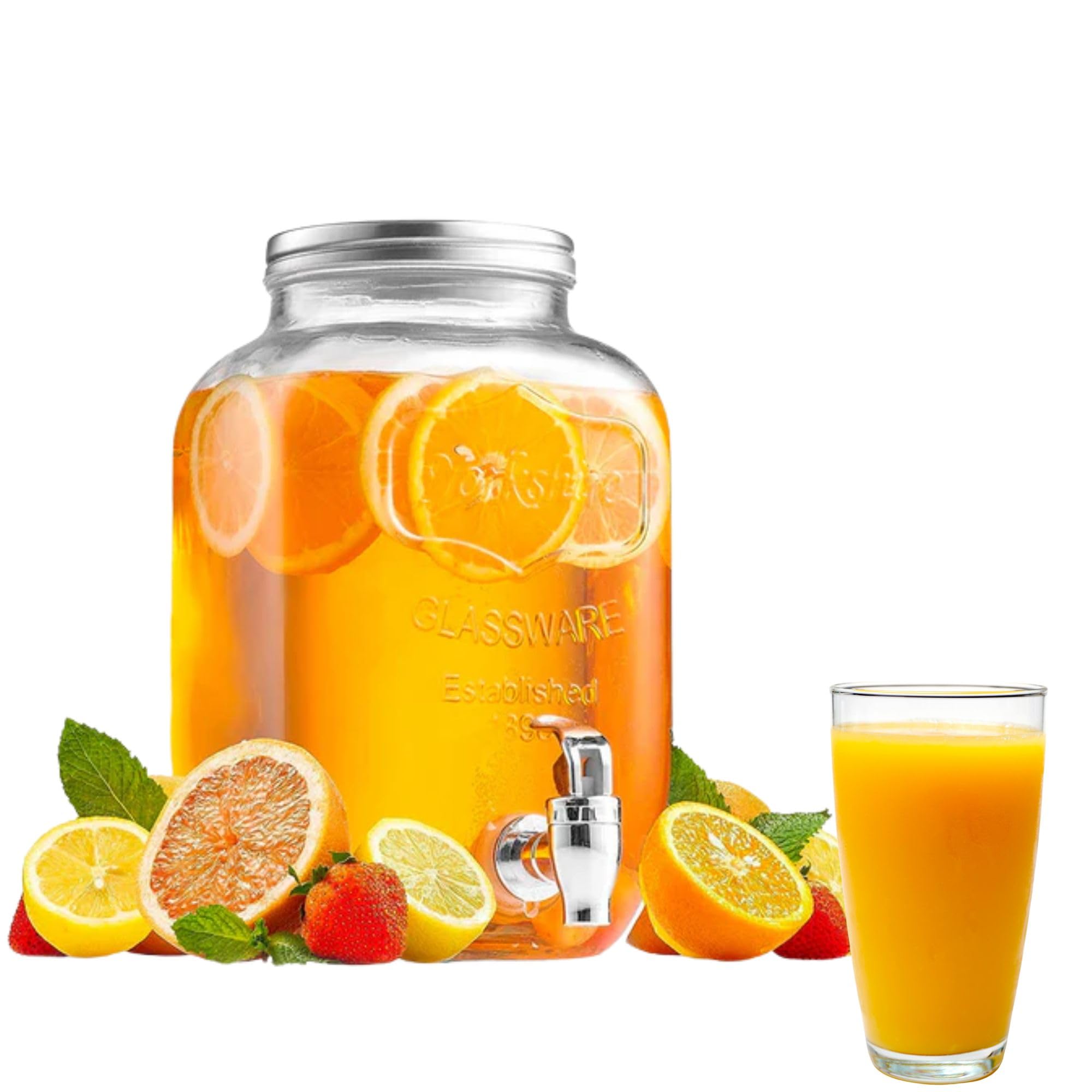 Cecaro Group dispenser vetro 3,5L rubinetto bevande fredde